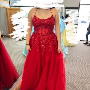 Prom/Formal dress-color red